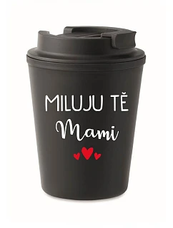 I LOVE YOU MAMI - čierny termohrnček 300 ml