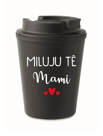 I LOVE YOU MAMI - čierny termohrnček 300 ml