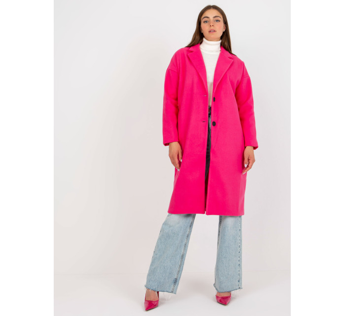Dámsky kabát TW EN BI-7298-1.15 tmavo ružový - Och Bella