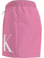 Pánské plavky SHORT DRAWSTRING KM0KM00967 TFZ růžové - Calvin Klein