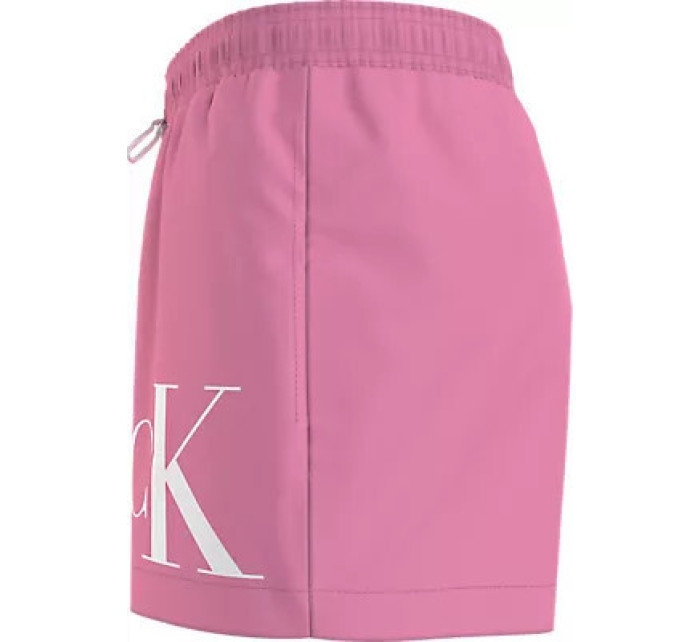 Pánské plavky SHORT DRAWSTRING KM0KM00967 TFZ růžové - Calvin Klein