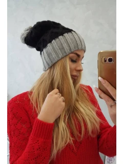 Milano fleecová čiapka K203 čierna+sivá