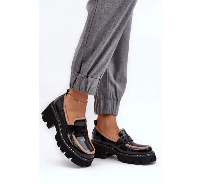 Kožené dámské mokasíny D&A model 21636756 černé - S.Barski