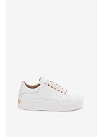Dámske kožené tenisky na platforme Zazoo N408S7 white