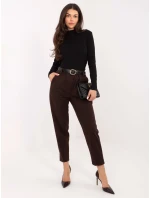 Spodnie IT SP model 21776366 ciemny brązowy - FPrice Spodnie IT SP model 21776366 ciemny brązowy - FPrice