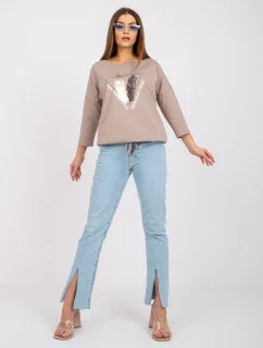 Bluzka RV BZ model 21055312 ciemny bezowy - FPrice