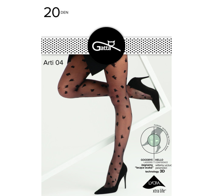 Dámske vzorované pančuchové nohavice ARTI -04 20 DEN