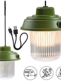 LAMPÁŠ KEMPINGOVÁ LAMPA USB 3 TYPY SVETLA REDCLIFFS KHAKI