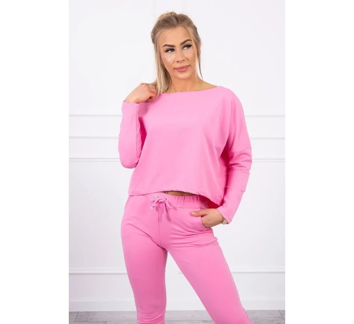 Souprava s oversize halenkou světle růžová Souprava s oversize halenkou světle růžová