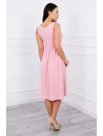 Šaty so širokými ramienkami púdrovo ružové