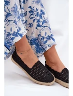 Dámské Espadrilky S Pletením model 21691959 Černé - VINCEZA