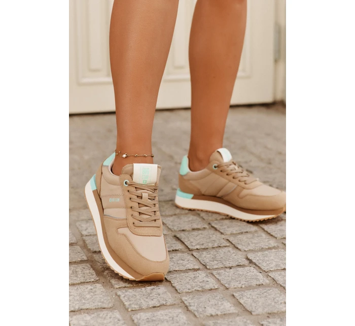 Dámské Semišové Tenisky Big Star model 21693008 HIPOLY SYSTEM Tmavě béžové - Big Star Shoes Dámské Semišové Tenisky Big Star model 21693008 HIPOLY SYSTEM Tmavě béžové - Big Star Shoes