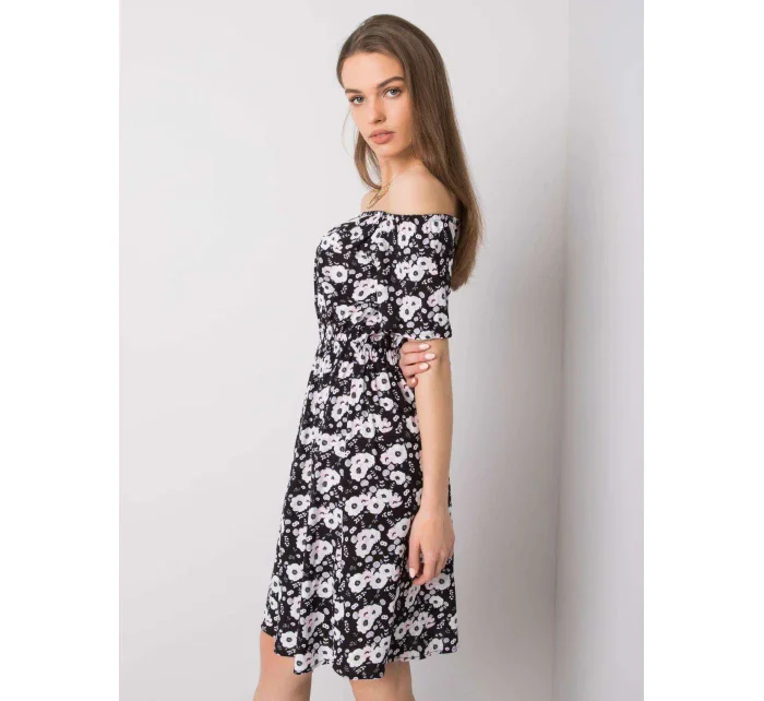 Šaty D73771M30244B čiernobiele