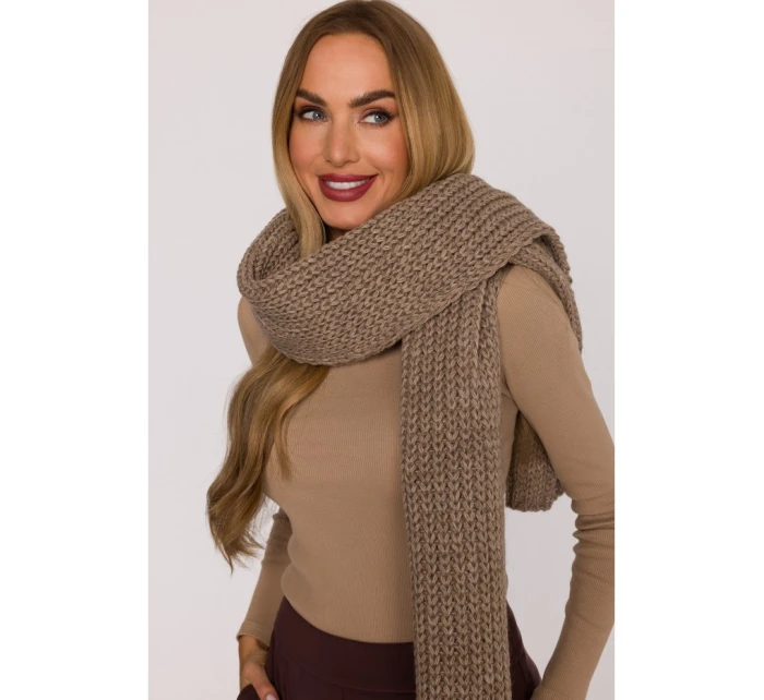 model 21417250 Žebrovaná šála béžová - Moe