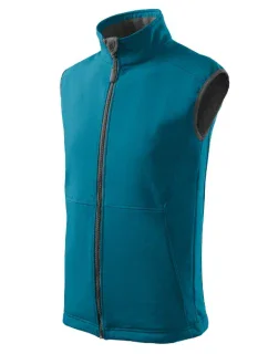 Vision pánska softshellová vesta dark turquoise
