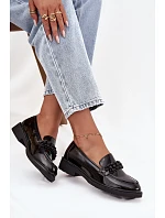 Dámské lakované mokasíny model 22042912 Černá - S.Barski