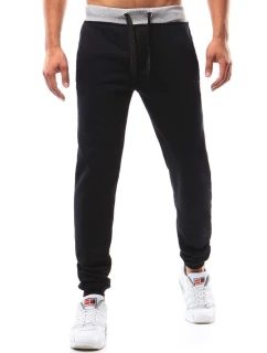 Pánske čierne tepláky FashionStreet UX2213