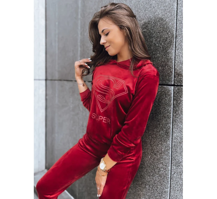 Bordó dámská souprava Velour Dstreet model 21970218 - FashionStreet