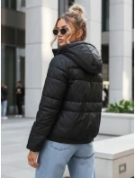 Dámska prešívaná bunda s kapucňou čierna FashionStreet TY5591