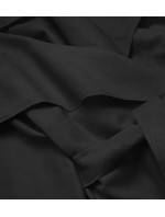 Čierny dámsky minimalistický kabát (747ART)