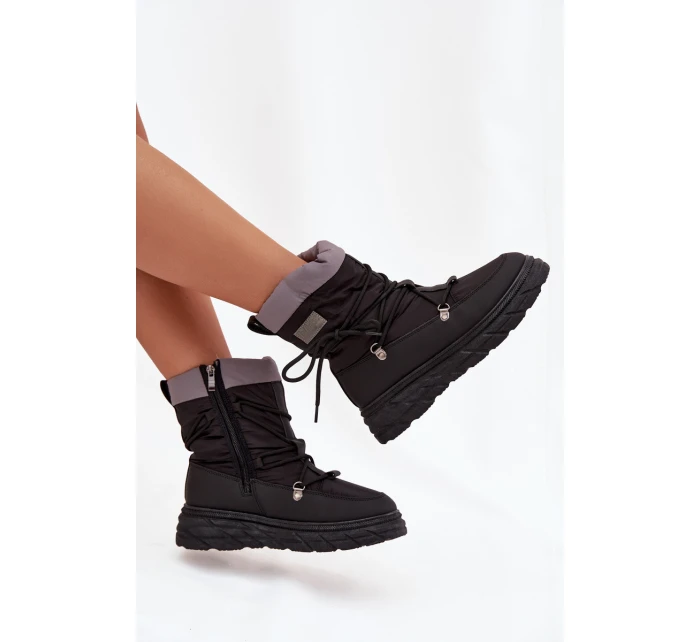 Dámské zimní boty na zip Lee Cooper LCJ-25-44-3930 Černé