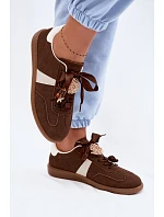 Dámské tenisky s ozdobami Čokoládové Lelora Dámské tenisky s ozdobami Čokoládové Lelora