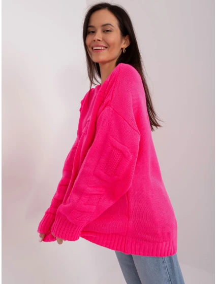 Sweter BA SW model 21055323 fluo różowy - FPrice