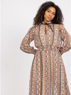 Sukienka DHJ SK ciemny bezowy model 19755080 - FPrice