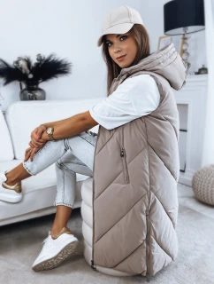 Dámská prošívaná vesta béžová Dstreet model 21966256 - FashionStreet