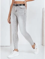 Dámske sivé džínsy FashionStreet UY2802