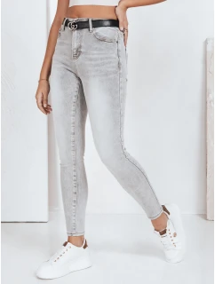 Dámske sivé džínsy FashionStreet UY2802