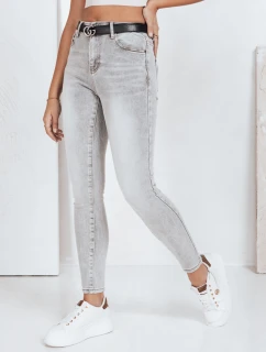 Dámske sivé džínsy FashionStreet UY2802