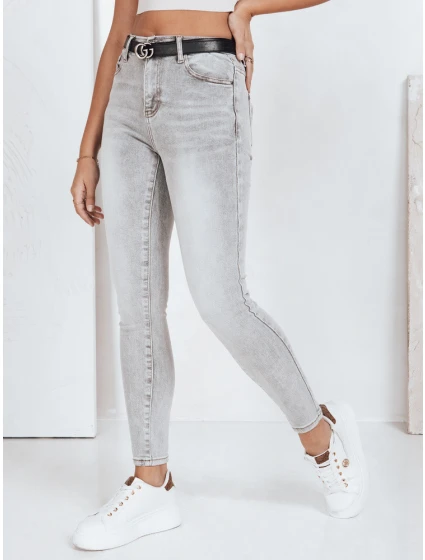 Dámske sivé džínsy FashionStreet UY2802