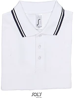 SOL'S Pasadena Men Pánské piqué polo model 22521809 white/navy SOL'S Pasadena Men Pánské piqué polo model 22521809 white/navy