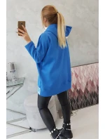 Zateplená mikina so zipsom nevädzovo modrá