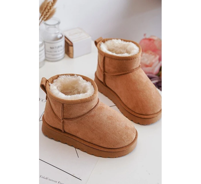 Dziecięce Śniegowce Botki Ocieplane Camel Nallita Dziecięce Śniegowce Botki Ocieplane Camel Nallita