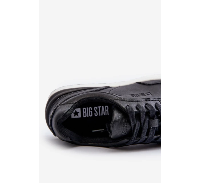 Sneakersy Męskie Skórzane BIG STAR NN174287 Czarne