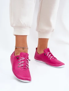 Dámské Kožené Polobotky Z Přírodní Kůže model 21691726 Růžové - Artiker