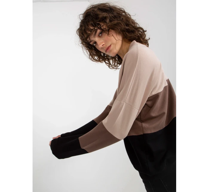 Mikina RV BL 8328.34X čierna a béžová Mikina RV BL 8328.34X čierna a béžová