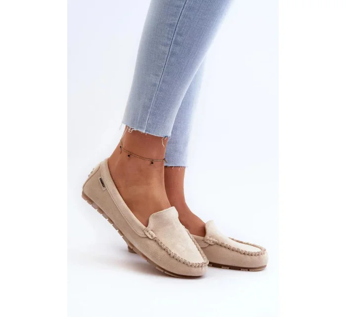 Dámske mokasíny DF937 Light beige - Krok vo veľkom štýle Dámske mokasíny DF937 Light beige - Krok vo veľkom štýle