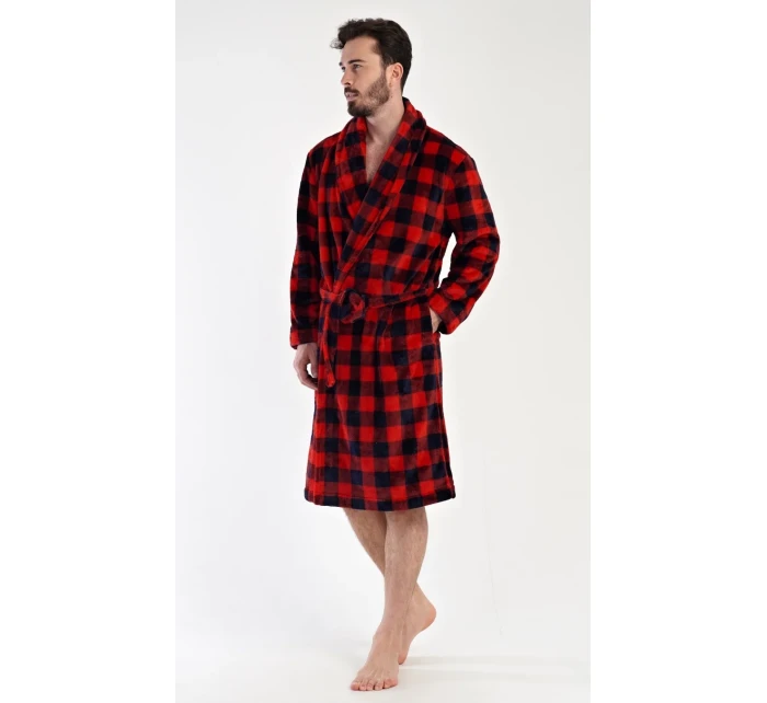 Pánsky župan so šálovým golierom Kocka