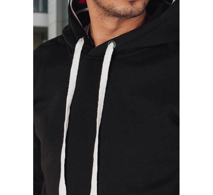 Pánská mikina s kapucí černá model 21994658 - Dstreet Pánská mikina s kapucí černá model 21994658 - Dstreet