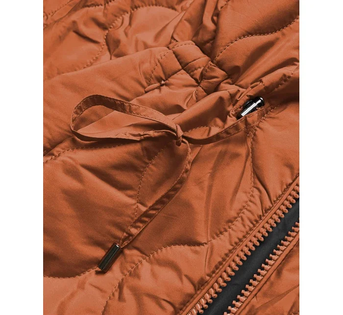 Červeno-čierna obojstranná dámska prešívaná bunda (MHM-W589) Červeno-čierna obojstranná dámska prešívaná bunda (MHM-W589)