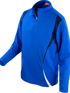 Spiro S 178X Tréningové tričko s „1/4“ zipsom a dlhými rukávmi 29.178X royal/navy/white