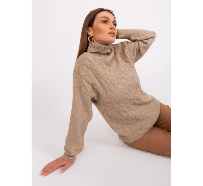 Jumper AT SW 23401.97P svetlohnedý