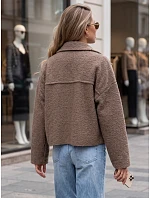 Krótka kurtka damska typu baranek na zamek fango FashionStreet TY6060 Krótka kurtka damska typu baranek na zamek fango FashionStreet TY6060