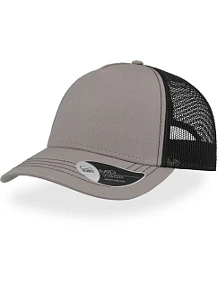 Atlantis Headwear Rapper Canvas 5-panelová sieťovaná čiapka „Rapper Canvas“ 33.6060 šedá/čierna