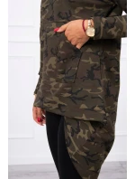 Mikina moro s dlhým chrbtom khaki+zelená Mikina moro s dlhým chrbtom khaki+zelená