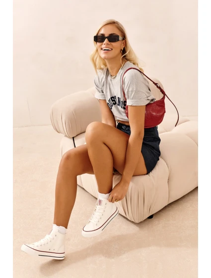 Dámské vysoké tenisky Big Star model 21654781 bílé - Big Star Shoes