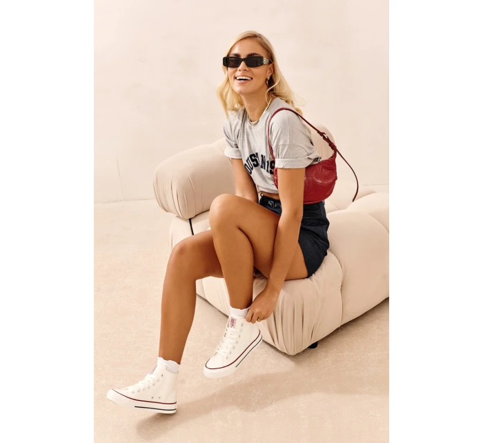 Dámské vysoké tenisky Big Star model 21654781 bílé - Big Star Shoes